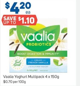 Foodland Vaalia Yoghurt Multipack 4 x 150g offer