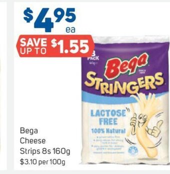 Foodland Bega Cheese Strips 8s 160g offer