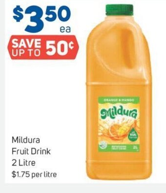 Foodland Mildura Fruit Drink 2 Litre offer