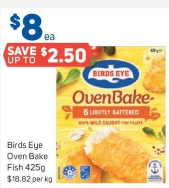 Foodland Birds Eye Oven Bake Fish 425g offer