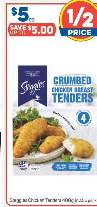 Foodland Steggles Chicken Tenders 400g offer