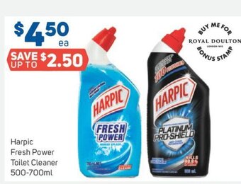 Foodland Harpic Fresh Power Toilet Cleaner 500-700ml offer
