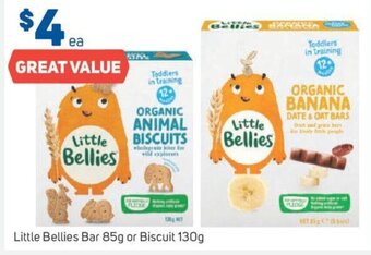 Foodland Little Bellies Bar 85g or Biscuit 130g offer