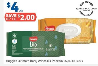 Foodland Huggies Ultimate Baby Wipes 64 Pack offer