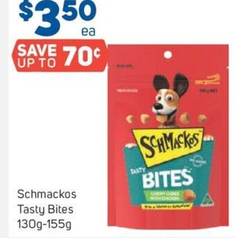 Foodland Schmackos Tasty Bites 130g-155g offer