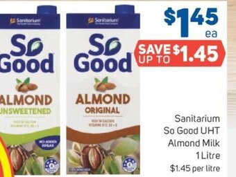 Foodland Sanitarium So Good UHT Almond Milk 1 Litre offer
