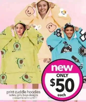 Cheap as Chips print cuddle hoodies ladies, girls, boys designs offer
