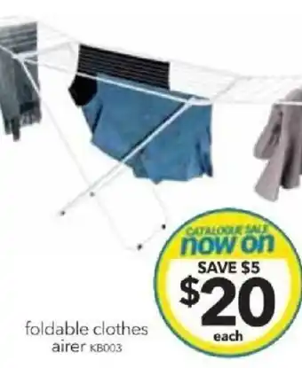 Cheap as Chips foldable clothes airer KB003 offer