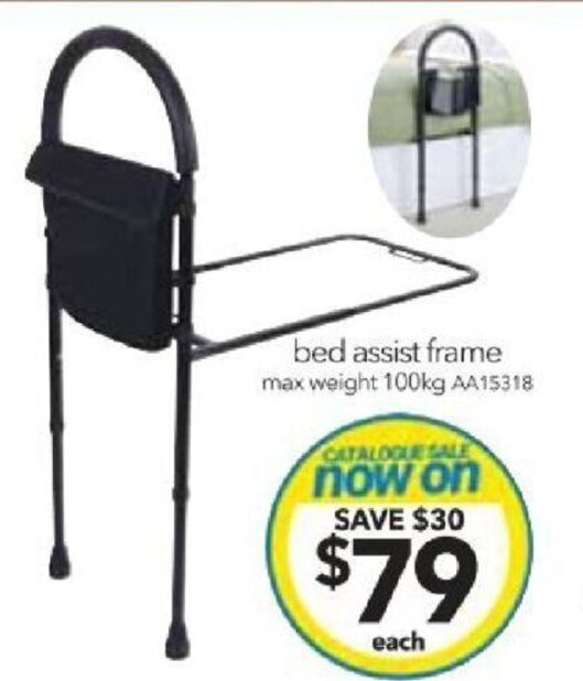 bed assist frame max weight 100kg AA15318 offer at Cheap as Chips
