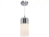 LivingStyles Ollie Metal & Glass Pendant Light, Chrome offer
