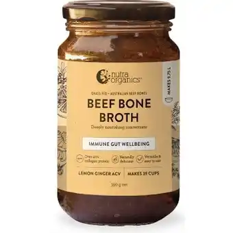 healthylife Nutra organics lemon ginger broth concentrate, 390g offer