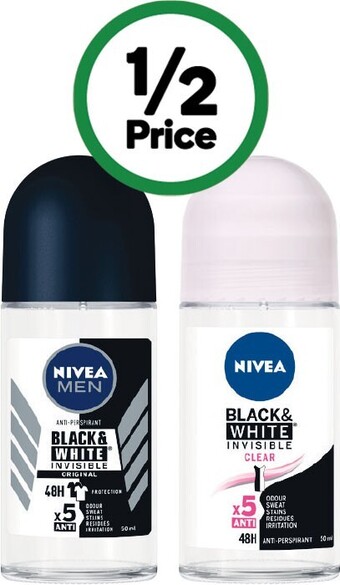 Woolworths Nivea antiperspirant roll on deodorant 50ml offer