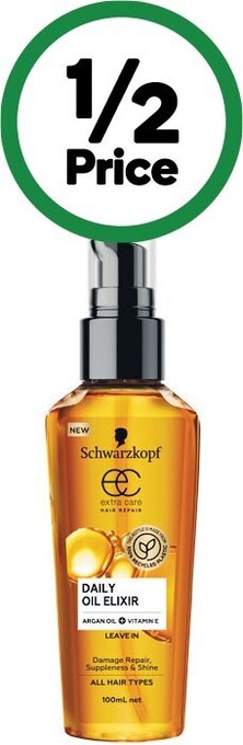 Woolworths Schwarzkopf extra care daily oil elixir 100ml offer