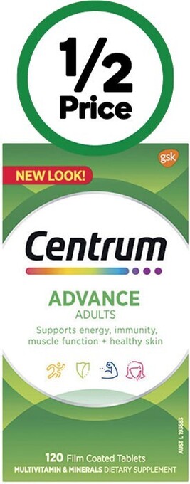 Woolworths Centrum advance multivitamin tablets pk 120* offer