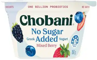 Woolworths Chobani greek no sugar added yoghurt pot 150g – from the fridge offer