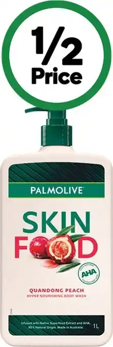 Palmolive skin food body wash soap 1 litre