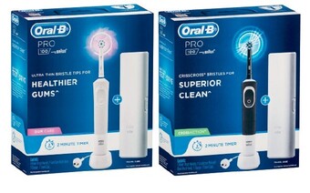 Coles Oral b pro 100 cross action or gum care electric toothbrush 1 pack offer