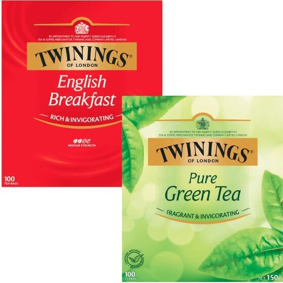 Twinings tea bags 100 pack offer at Coles