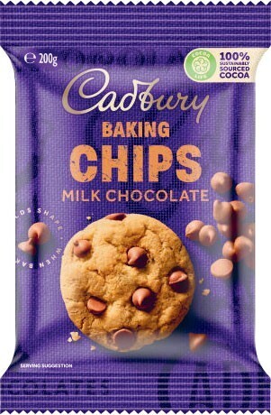 Coles Cadbury baking chocolate chips, melts or blocks 180g-225g offer