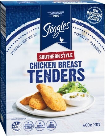 Coles Steggles chicken tenders 400g offer