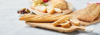 Coles Coles bakery stone baked by turkish loaf, ciabatta or sourdough baguette offer