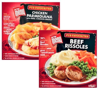 Coles On the menu plated meal 320g offer