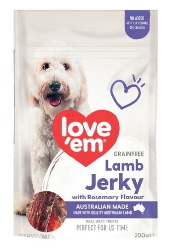 Coles Love 'em dog treats jerky 200g offer