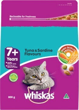 Coles Whiskas dry cat food 800g offer