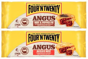Four 'n twenty angus beef pies 4 pack 700g