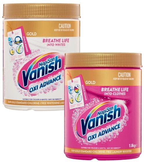 Vanish oxi action stain remover powder 1kg offer at Coles