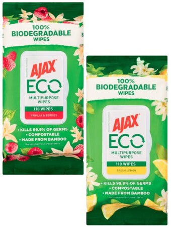 Coles Ajax eco multipurpose wipes 110 pack offer