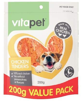 Coles Vitapet chicken tenders dog treats 200g offer