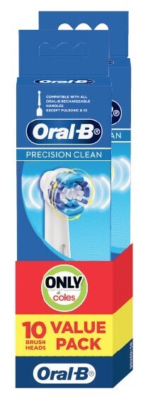Coles Oral b precision clean refill heads 10 pack offer