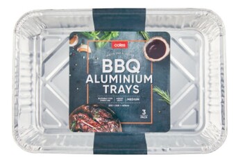 Coles Coles bbq aluminium medium trays 3 pack offer
