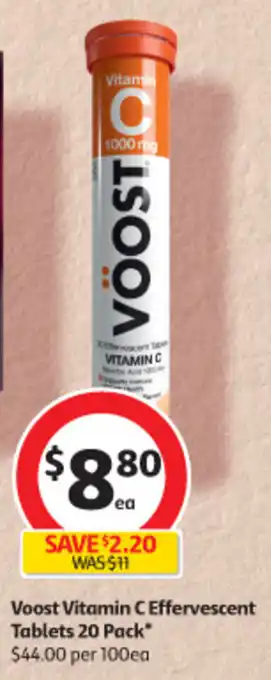 Coles Voost Vitamin C Effervescent Tablets 20 Pack offer