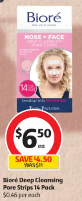 Coles Bioré Deep Cleansing Pore Strips 14 Pack offer