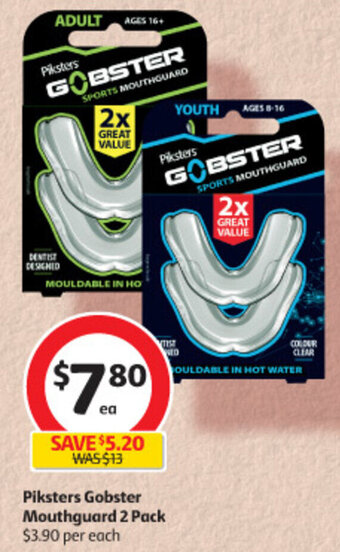 Coles Piksters Gobster Mouthguard 2 Pack offer
