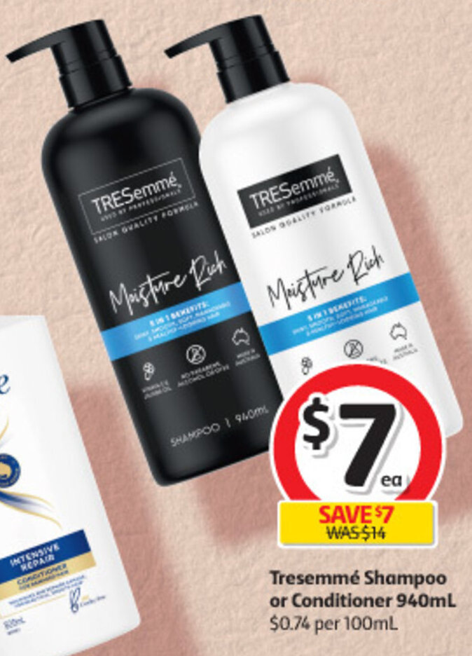 Tresemmé Shampoo or Conditioner 940mL offer at Coles
