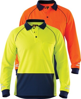 RSEA Safety Eleven aerocool hi-vis spliced l/s polo shirt offer