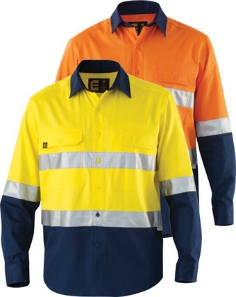 RSEA Safety Eleven hi-vis spliced l/s drill shirt with 3m™ tape offer