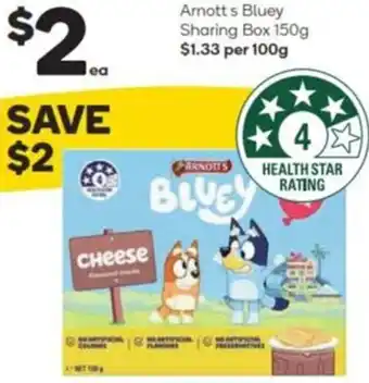 Woolworths Arnotts Bluey Sharing Box 150g offer