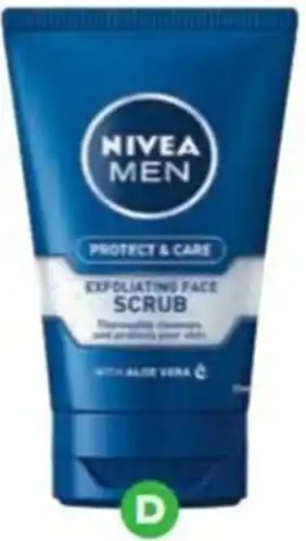 Woolworths D Nivea for Men Protect and Care Exfoliating Face Scrub 125ml offer