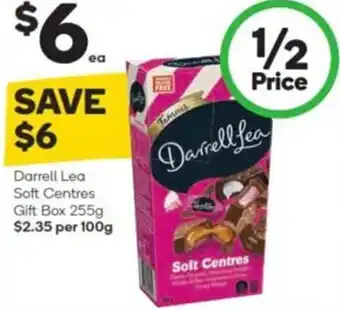 Woolworths Darrell Lea Soft Centres Gift Box 255g offer