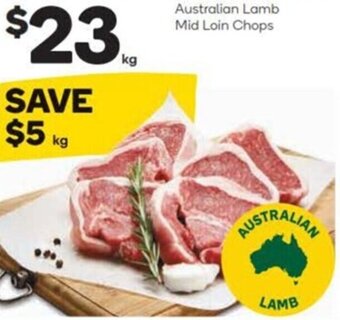 Woolworths Australian Lamb Mid Loin Chops offer