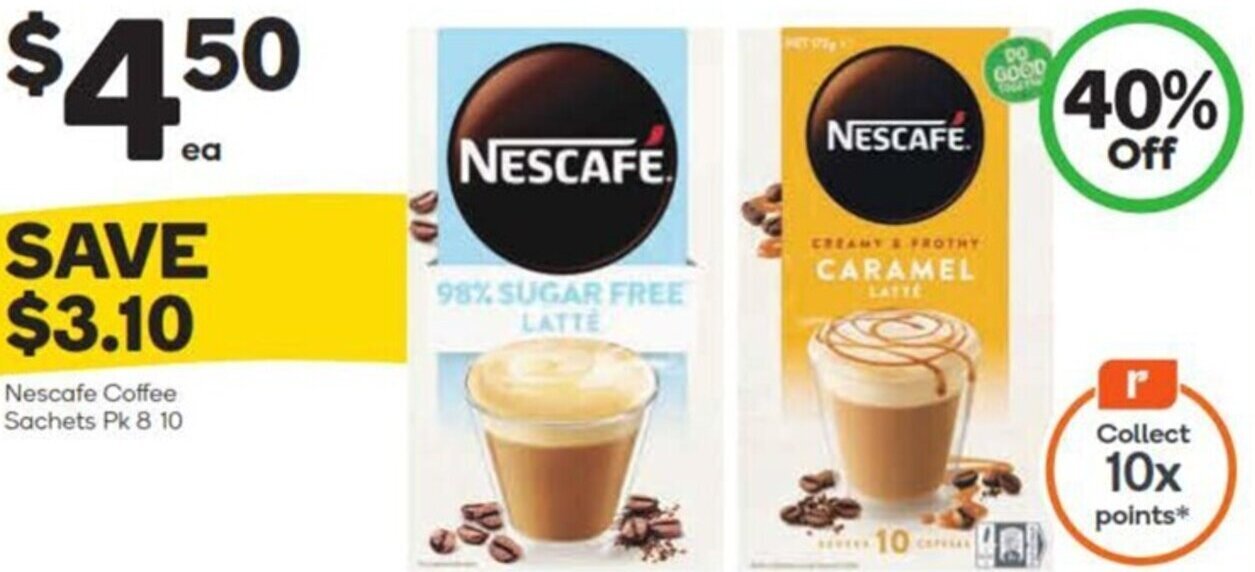 Nescafe Coffee Sachets Pk 8 10 offer at Woolworths
