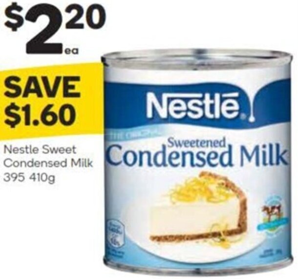 Nestle Sweet Condensed Milk 395 410g offer at Woolworths
