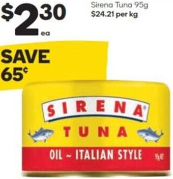 Woolworths Sirena Tuna 95g offer