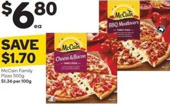 Woolworths McCain Family Pizza 500g offer