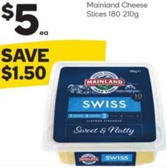 Woolworths Mainland Cheese Slices 180 210g offer
