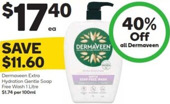 Woolworths Dermaveen Extra Hydration Gentle Soap Free Wash 1 Litre offer